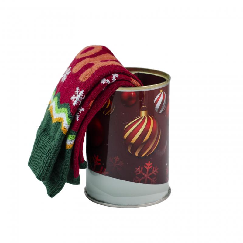 Image of Customised Christmas Socks In Gift Tin