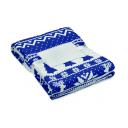 Image of Recycled Nordic Christmas Fleece Blanket In Blue