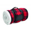 Image of Recycled Checked Sherpa Fleece Blanket