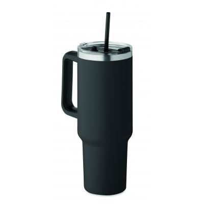 Image of Suma Double Wall Tumbler Recycled Stainless Steel 1200ml Black