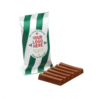 Image of Promotional Christmas Milk Chocolate Bar 6 Baton UK Made