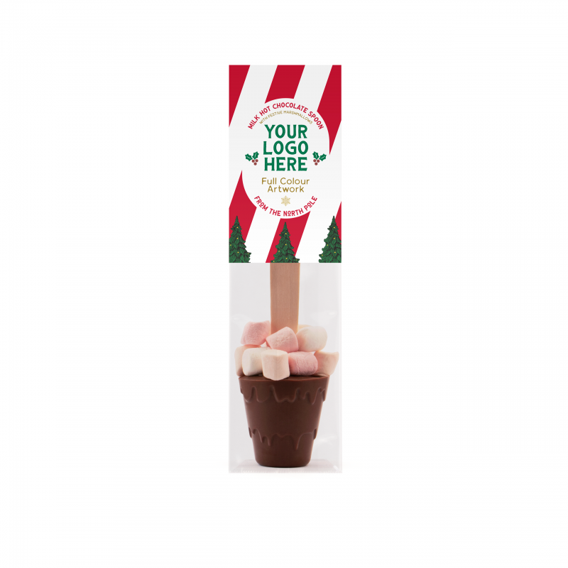 Image of Promotional Christmas Hot Chocolate Spoon With Marshmallows