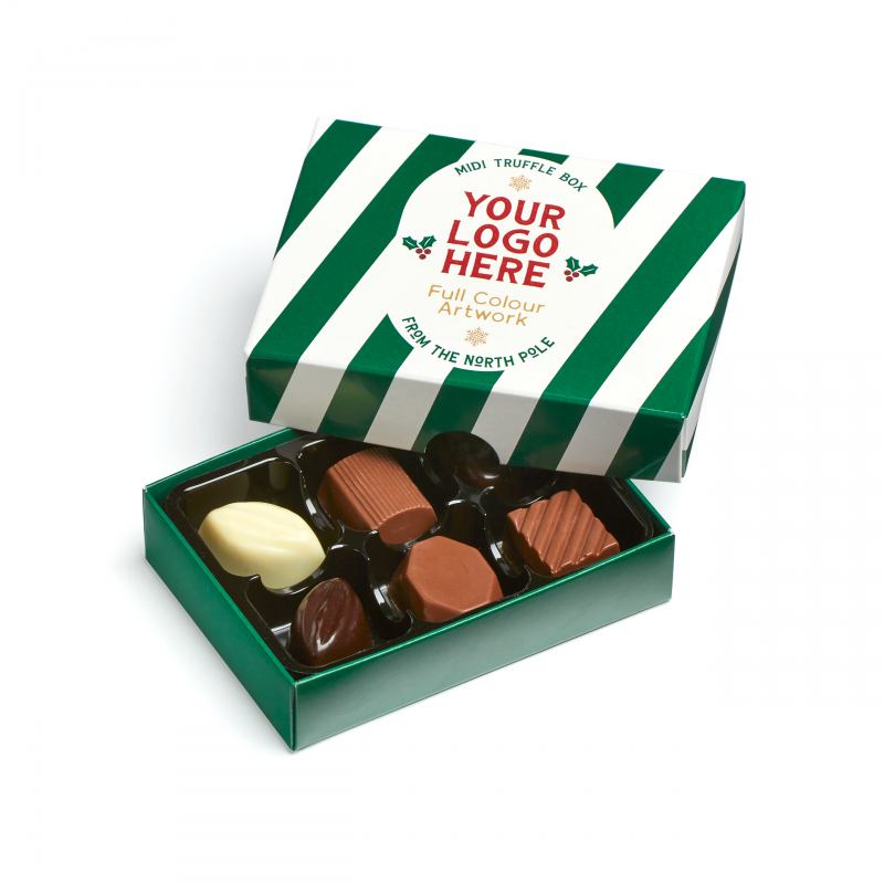 Image of Promotional Christmas Chocolate Truffles In Gift Box