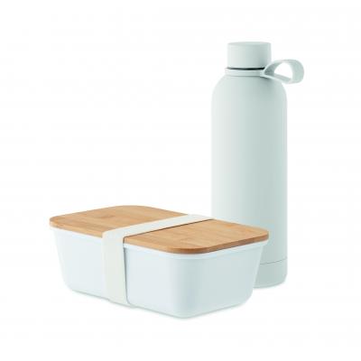 Image of Lunch Box & Bottle Gift Set made from Recycled Stainless Steel