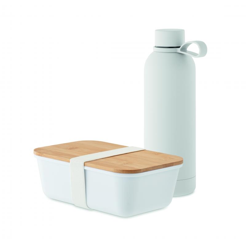 Image of Lunch Box & Bottle Gift Set made from Recycled Stainless Steel