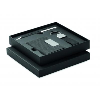 Image of Recycled Pen Card Holder & Keyring Set in Gift Box