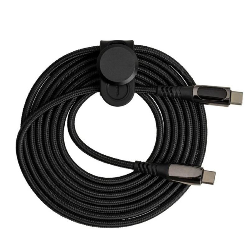 Image of Reeves USB-C Cable With Display and Cable Tie Black 100W