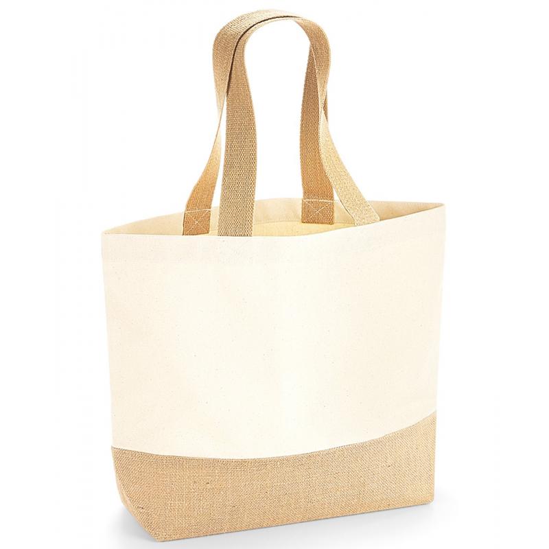 Image of Westford Mill Jute Base Canvas Tote