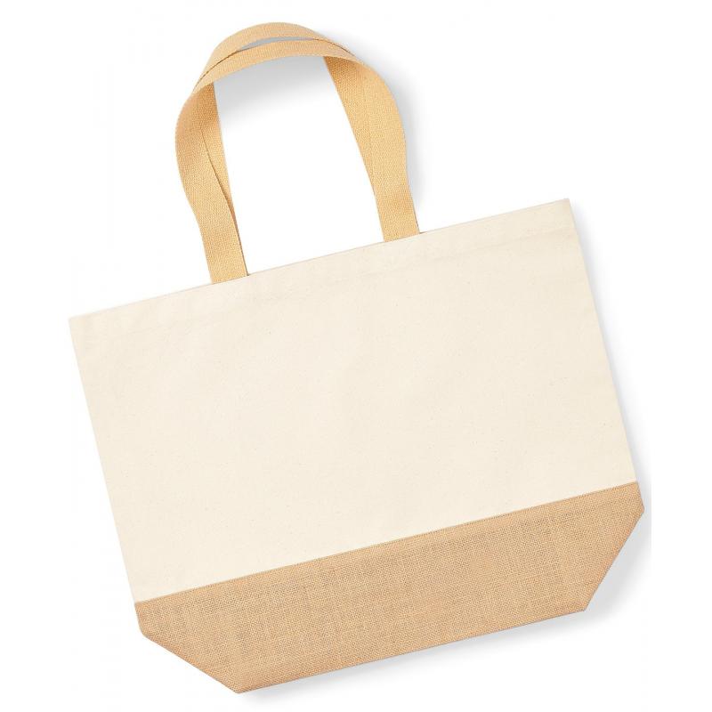 Image of Westford Mill Jute Base Canvas Tote XL