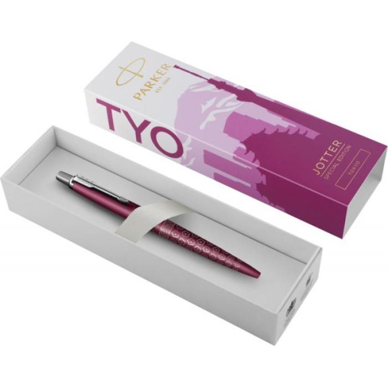 Image of Parker Jotter SE Global Icons Colour Trim Ballpoint Pen Tokyo Pink