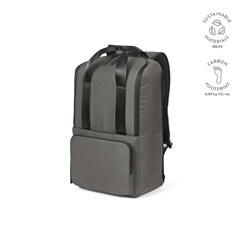 Image of Bucharest Recycled Laptop Backpack with Trolley Strap