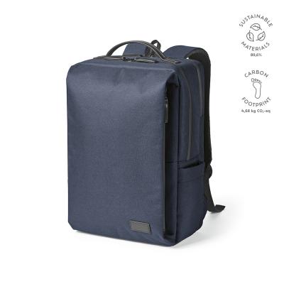 Image of Oslo Recycled Laptop Backpack with Trolley Strap