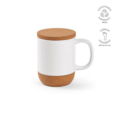 Image of Ebro Mug Ceramic 430ml with Cork Lid