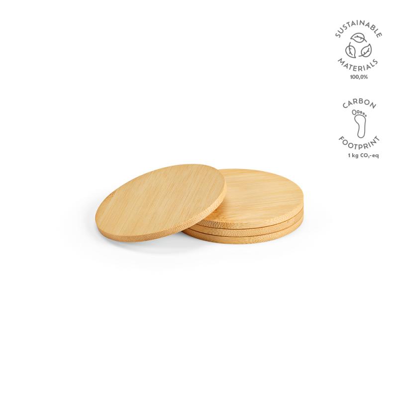 Image of Christo Coasters Round Bamboo