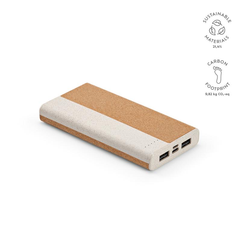 Image of Archimedes Powerbank 10000 mAh Cork & Wheat Straw