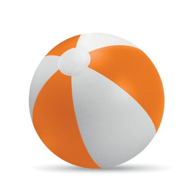 Image of Beach Ball Orange and White Stripes