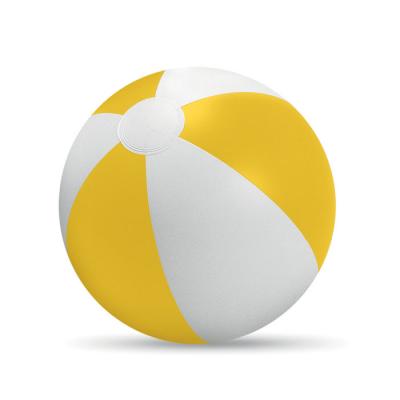 Image of Beach Ball Yellow and White Stripes