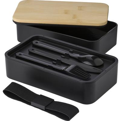 Image of Double Lunch Box with Bamboo Lid