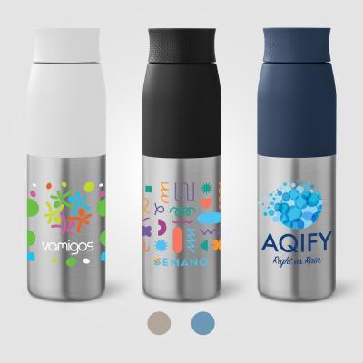Image of Borealis Recycled Stainless Steel Twist Lid Bottle - 650 ml