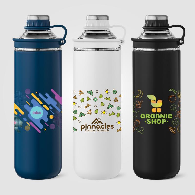 Image of Oasis Recycled Stainless Steel Lid Handle Bottle - 680 ml