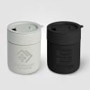 Image of Obsidian 295 ml Matte Ceramic and Silicone Mug with Lid