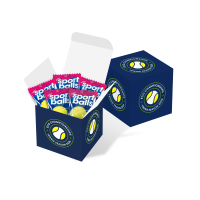 Image of Tennis Balls Sweets in Gift Cube