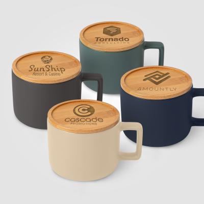 Image of Café Virtuoso 355 ml Ceramic Mug with Bamboo Lid