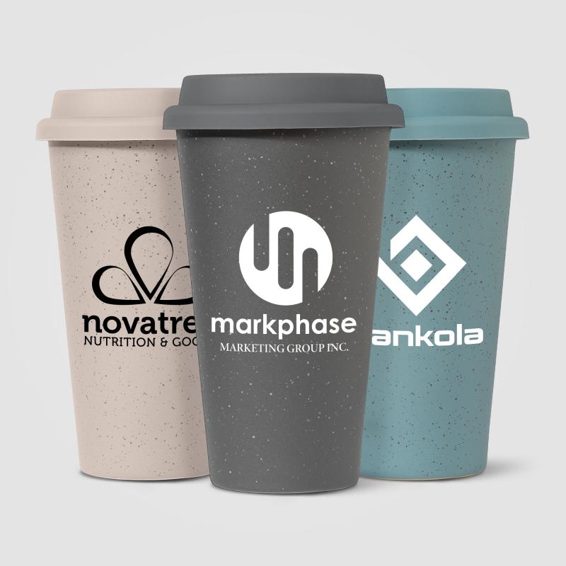Image of Equator 265 ml Double Wall Ceramic Tumbler with Silicone Lid