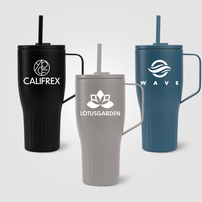 Image of Majesty Recycled Stainless Steel Straw Tumbler 890 ml