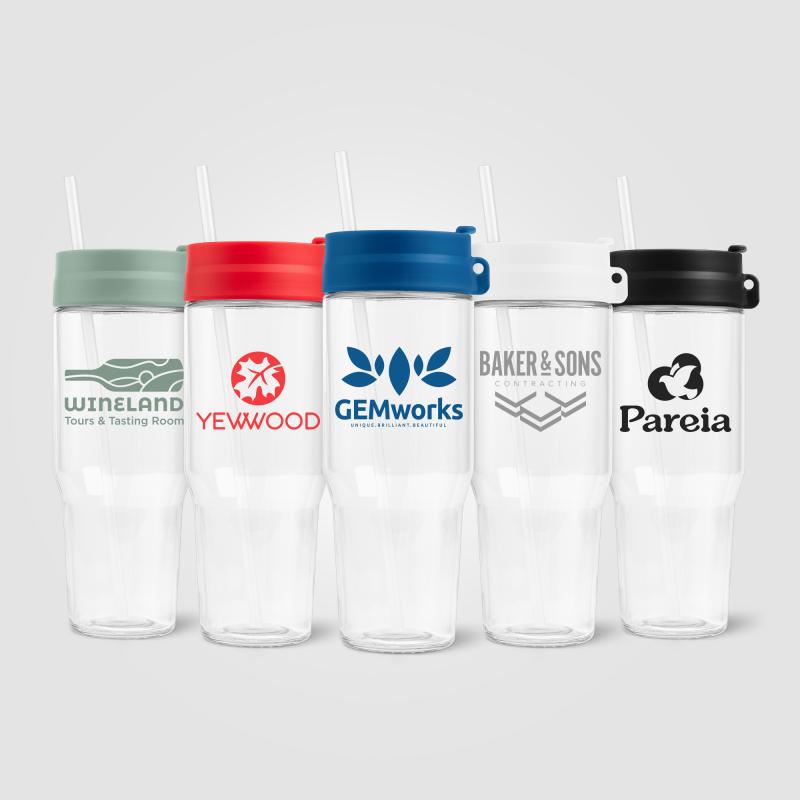 Image of Polar Recycled Glass Dual Tone Straw Tumbler 1 L
