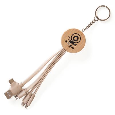 Image of USB-C  Round Bamboo And Wheat Straw Charger Cable