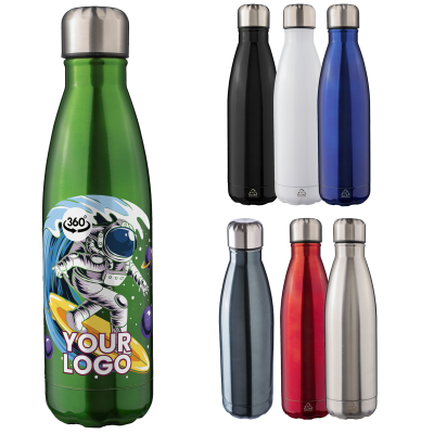 Image of Evia Recycled Stainless Steel Double Walled Bottle 500ml