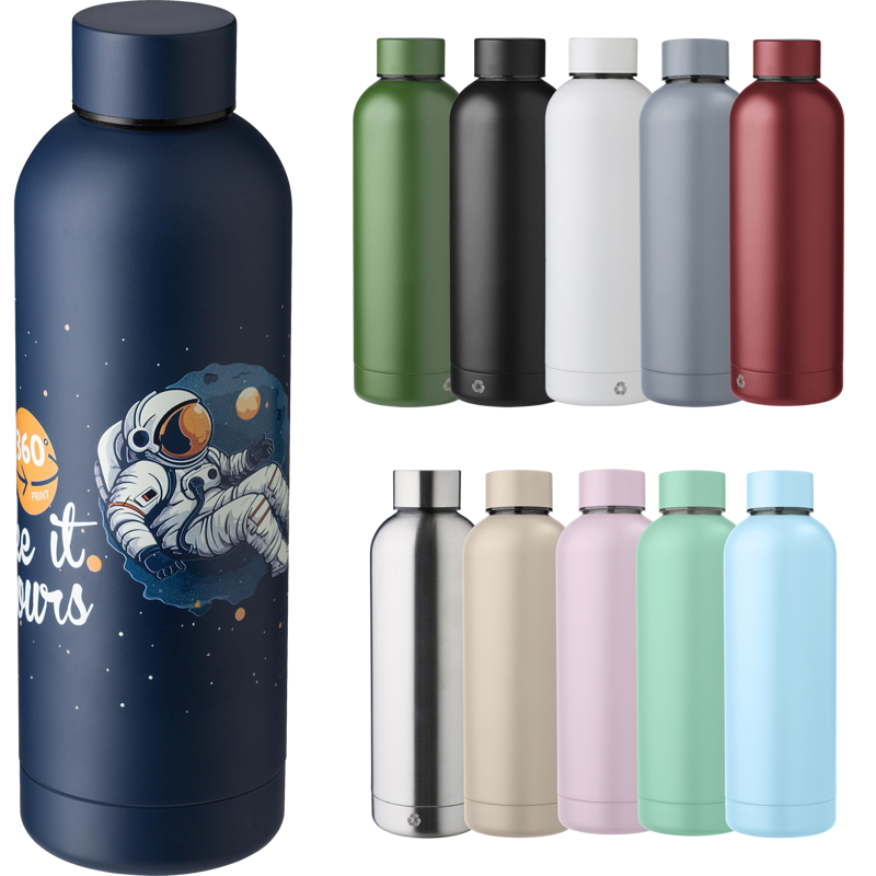 Image of Alasia Recycled Stainless Steel Double Walled Bottle 500ml