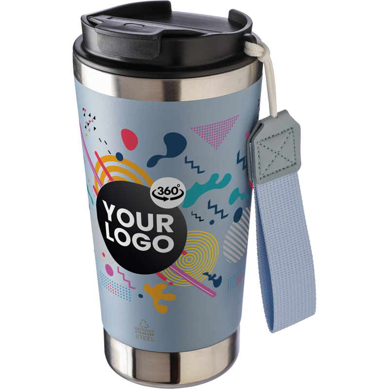 Image of Recycled Steel Double Walled Travel Mug 500ml
