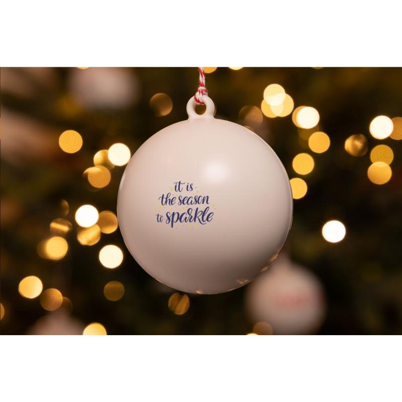 Image of Christmas Bauble 7 cm Recycled PP White