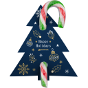 Image of Candy Cane with Backing Card 