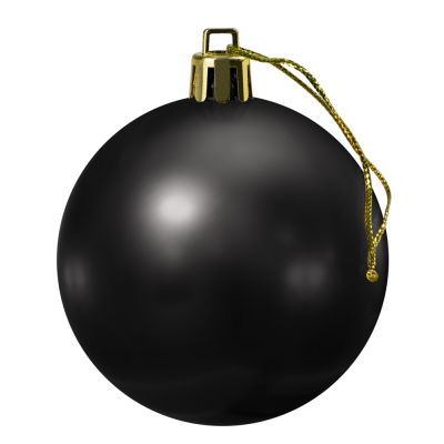 Image of Shatterproof Gloss Bauble Black 6cm