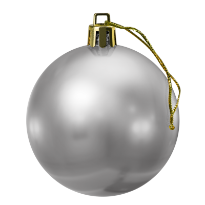 Image of Shatterproof Gloss Bauble Silver 6cm