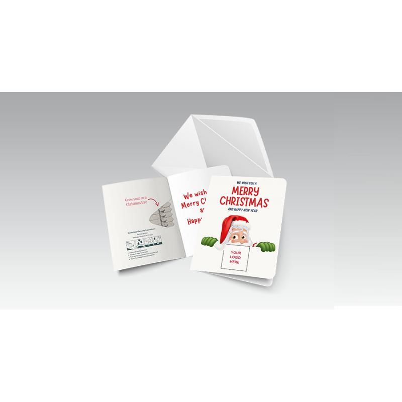 Image of Custom Printed Christmas Seedsticks Greeting Cards