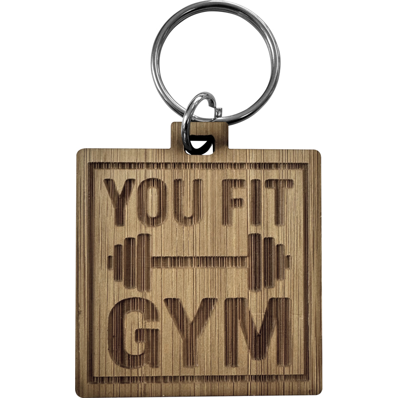 Image of Terren Bamboo Keyring Square