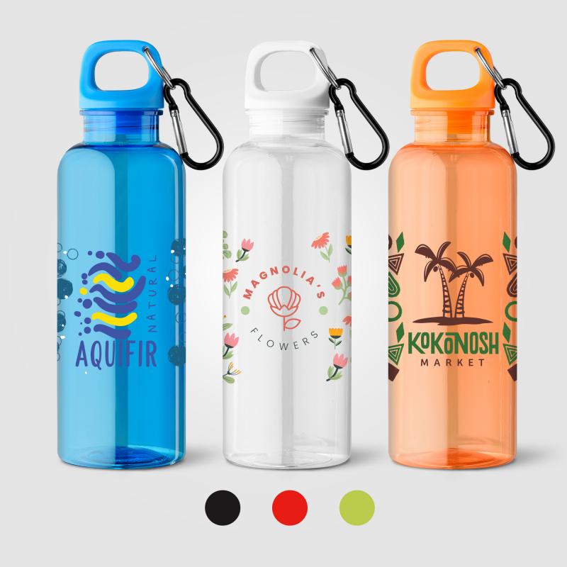 Image of Doli rPET Carabiner Clip Screw-Top Bike Bottle – 500 ml