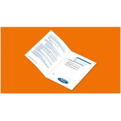 Image of Printed A4 Presentation Folder Interlocking Rounded Tabs 10mm Capacity